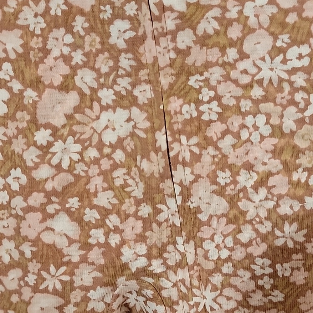 Carter's, baby girls 9M 2-piece set, pink and brown, long sleeves and footies. - Picture 9 of 11